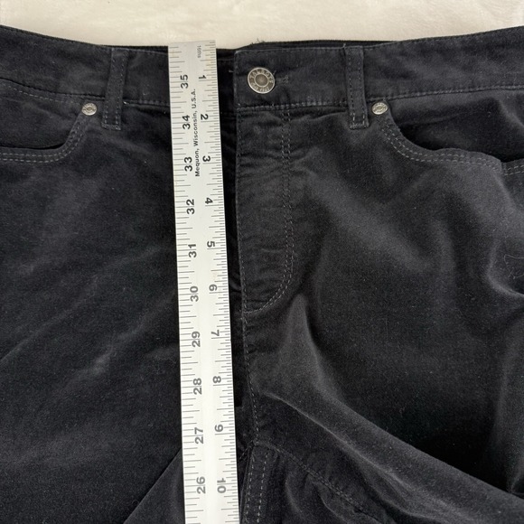 Talbots Velvet Pants Womens 8P Black Flawless Five Pocket Straight Curvy - Picture 10 of 11